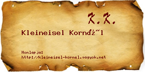 Kleineisel Kornél névjegykártya