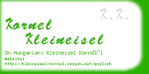 kornel kleineisel business card